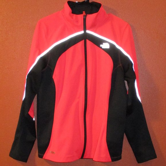 The North Face Jackets & Blazers - The North Face Woman XL Hot Pink Black Full Zip Athletic Reflective Jacket